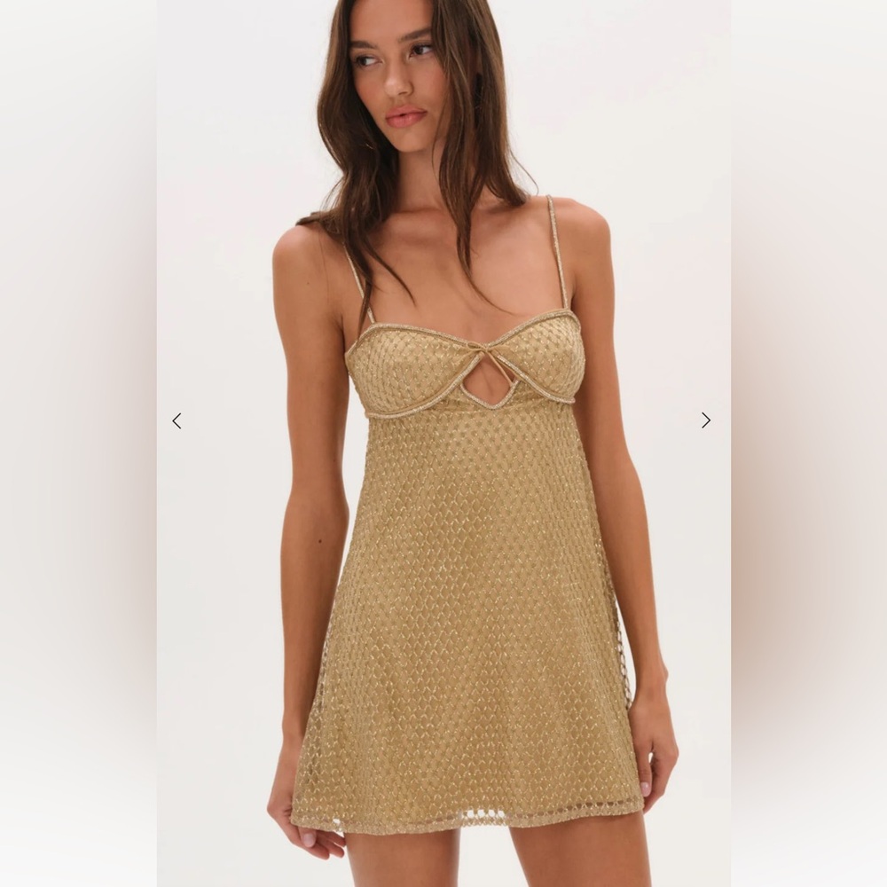 For Love and Lemons Glitter Slip Dress